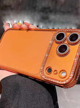 适用苹果17promax手机壳新款iPhone16pro闪钻镜头全包防摔15plus透明硅胶保护套14pm高级感ip13男女17Air外壳