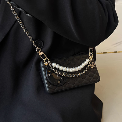 华为mate80rs非凡大师手机壳mt70pro+斜挎可背挂绳m60镜头全包防摔50e真皮套M40RS保时捷珍珠手提链p80女新款