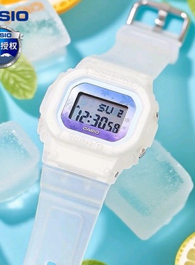 情人节礼物送礼卡西欧冰雪小方块手表女babyg粉白小方表BGD-560