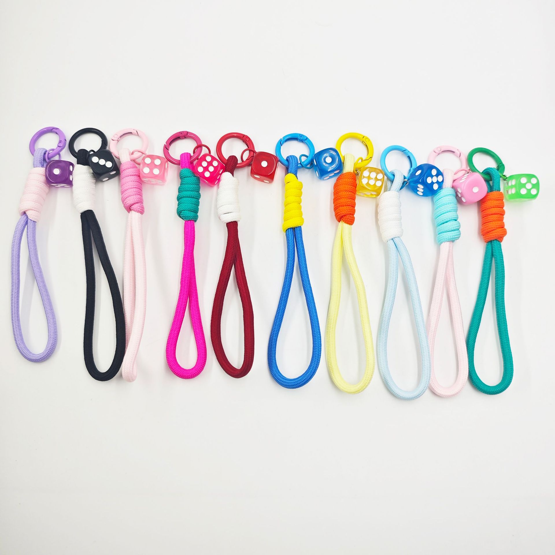 打结挂绳丢编织骰子钥匙扣