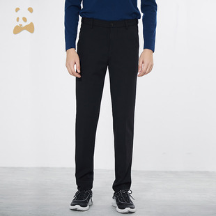 宽松 秋冬休闲长裤 CANUDILO 卡奴迪路黑色直筒休闲裤