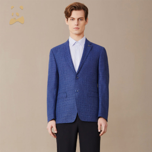 CANUDILO/卡奴迪路 商务羊毛亚麻西服男单西外套上班