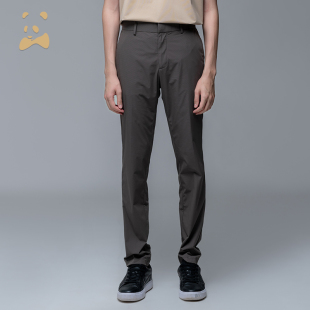 【含桑蚕丝】CANUDILO/卡奴迪路 蚕丝混纺直筒休闲裤男士弹力