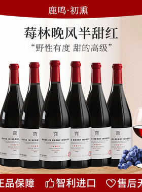 Rouyol鹿逸智利进口红酒正品半甜红葡萄酒干红热红酒整箱正品礼盒