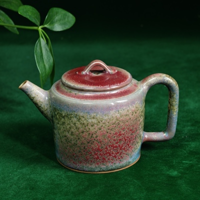 钧彩时光严选钧瓷杨鹏飞钧尚源手工经典炉钧釉窑变精品原矿茶壶