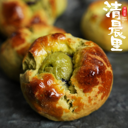清晨里抹茶乳酪夹心司康