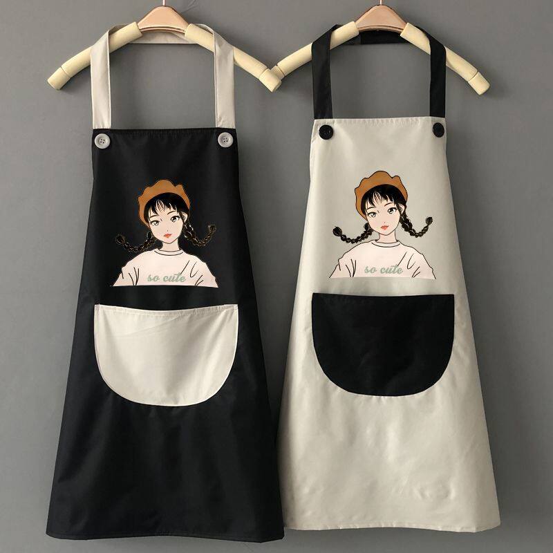 围裙炒菜时尚衣服防油溅家用女工作薄款厨房透气2019可爱夏季新款