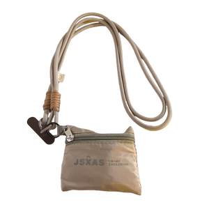 创意个性收纳立体JS零钱方包编织手工尼龙斜跨长绳适用手机壳钥匙扣耳机挂件便携侧背挂脖户外挂绳百搭男女款