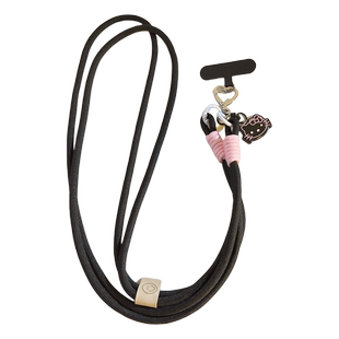 可爱立体KT猫旋转扣编织斜跨长绳适用通用手机壳日韩卡通百搭ins女款手机挂饰侧背挂脖户外便携挂绳手机挂件