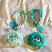 潮款 卡通喷射小战士挂绳手腕带手机壳手绳便携防丢钥匙扣汽车配件手机链尼龙绳搞怪玩偶公仔挂件挂饰挂链女款