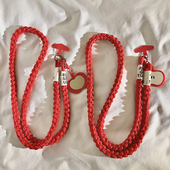 ins立体大号红苹果镜子挂件编织带尼龙斜跨长绳适用于手机壳趣味ins可爱女户外结实耐用侧肩ccd相机便携背带