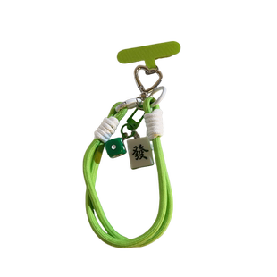 个性立体發中骰子吊坠挂饰编织尼龙手绳适用手机壳DIY防丢防摔手机挂件旋转手机挂绳便携腕带手环百搭男女款