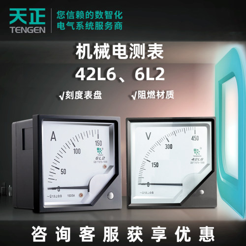 天正电气电流表电压表6L2-A系列电流表电测仪表