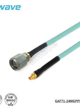 谷波互连2.4mm公-SSMP母射频连接线HFE100D柔性电缆组件40G GAF71