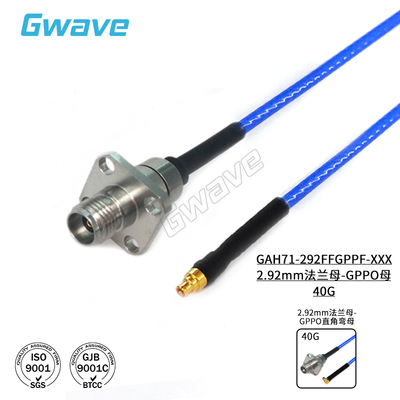 谷波互连2.92mm母-SSMP(GPPO)母射频连接线RG405柔性电缆组件40G