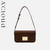 A.Cloud书本锁小法棍包单肩腋下包轻奢小方包小众高级质感box牛皮