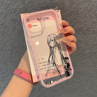 手绘动漫女孩适用于OPPOFindx8s手机壳reno12/13/14二合一k10x新款a3活力版a93/a57/a55防摔realmeQ5i保护套