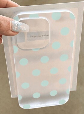 ins蓝色波点适用于华为mate70手机壳nova11/12/13pro新款pura80荣耀90/100磨砂大孔200/300女x60i防摔保护套