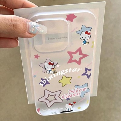 日韩星星KT猫适用于OPPOA5pro手机壳reno14/13/12防摔Findx7x6x5硅胶a53/a57/a58新款k12x真我v23/q5i保护套