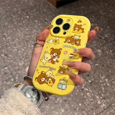 卡通自嘲小熊适用于OPPOa58手机壳a97 a72 a53防摔reno14/13/12/11 新款A5 A3pro创意k12 k13turbo时尚保护套
