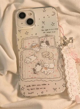 趣味可爱猫咪适用于vivoy300手机壳y35/y52s/y78/y200全包s20s18s15防摔s15/s12/s10pro透明x100x90x70保护套