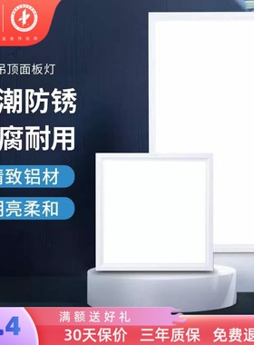 雷士照明集成吊顶灯嵌入式厨房平板灯 led铝扣板卫生间面板厨卫灯