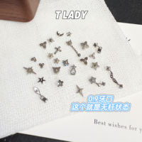 Tlady titanium alloy "Titanium Color Little Nose Snap" ear stud, ear bone stud, internal thread 0.9, anti-allergy and fashionable for teeth thumbnail 2
