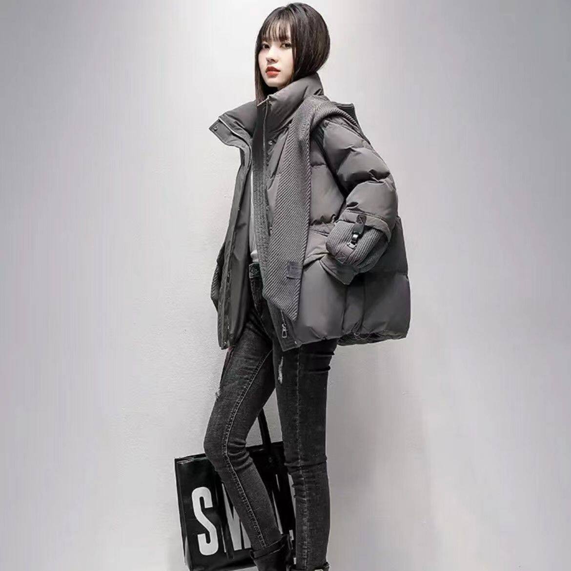 羽绒棉衣棉服女2025冬季新款小个子款学生加厚连帽设计短款外套