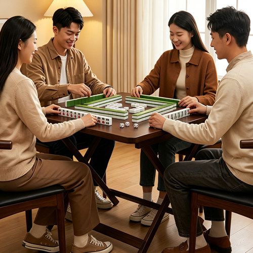 实木家用方桌可折叠正方形餐桌