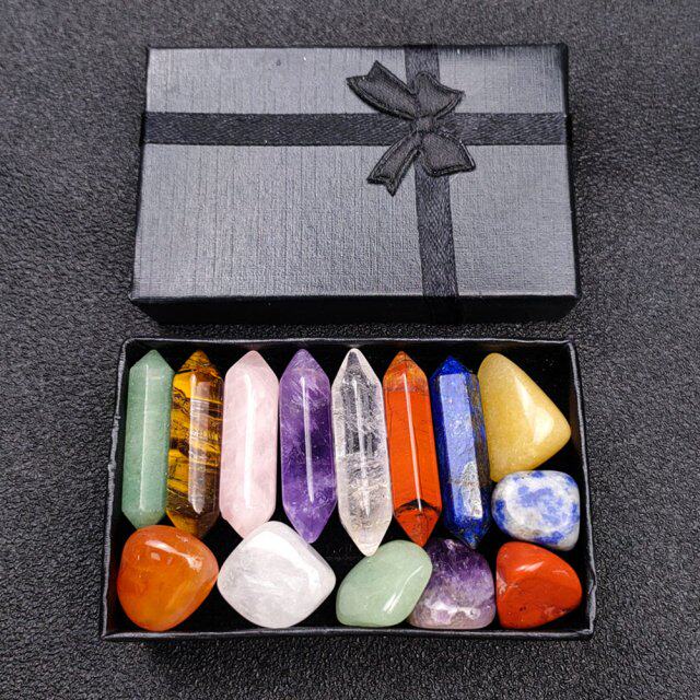 chakela stone seven chakra hexagonal column crystal power st