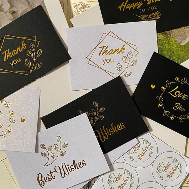 50pcs greeting cards mini wedding thank you cards message ca
