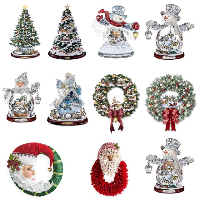 crystal tree christmas sticker waterproof removable window g