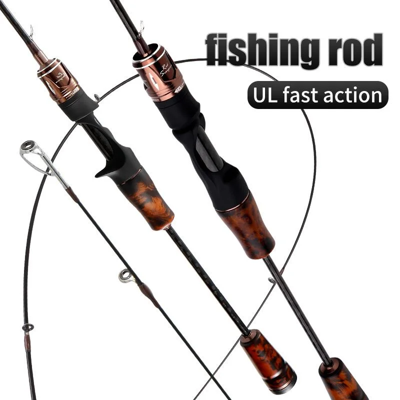 微物路亚竿马口竿实木握把UL插接鱼竿碳素实心软稍路亚杆威海钓竿