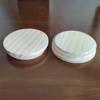 松木密封盖食品级硅胶圈茶叶罐盖