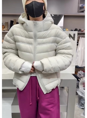 秒发诗歌兰19276简约时髦个性泡芙连帽排骨羽绒服女2026新年新款