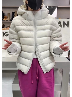 秒发诗歌兰19276简约时髦个性泡芙连帽排骨羽绒服女2025冬季新款