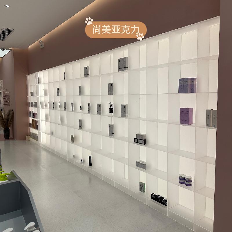 亚克力展示架定制透明渐变色服装店鞋子包包手办酒柜亚克力置物架