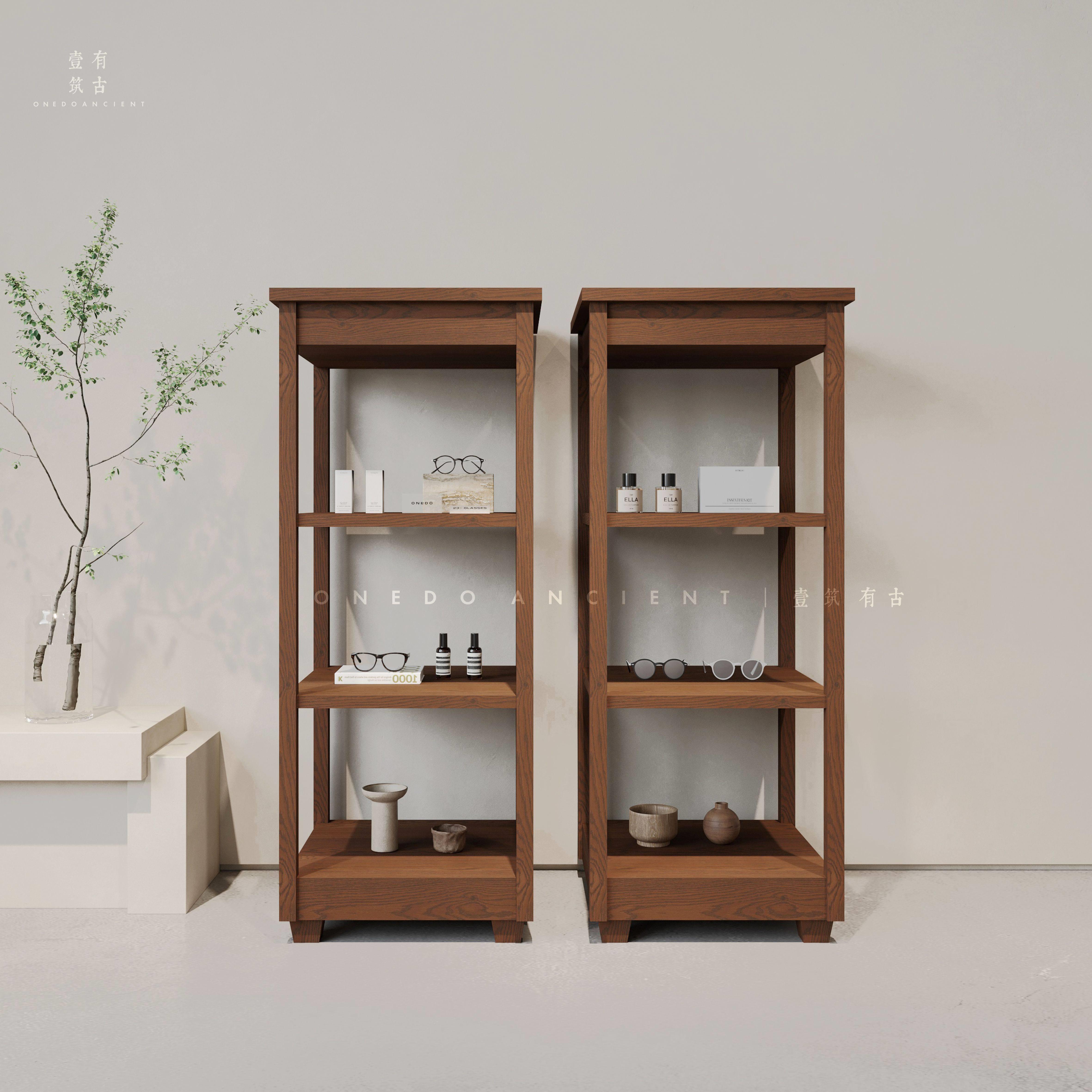 多层展示架靠墙架子方形高层架服装饰品展厅展架摄影基地拍照层柜
