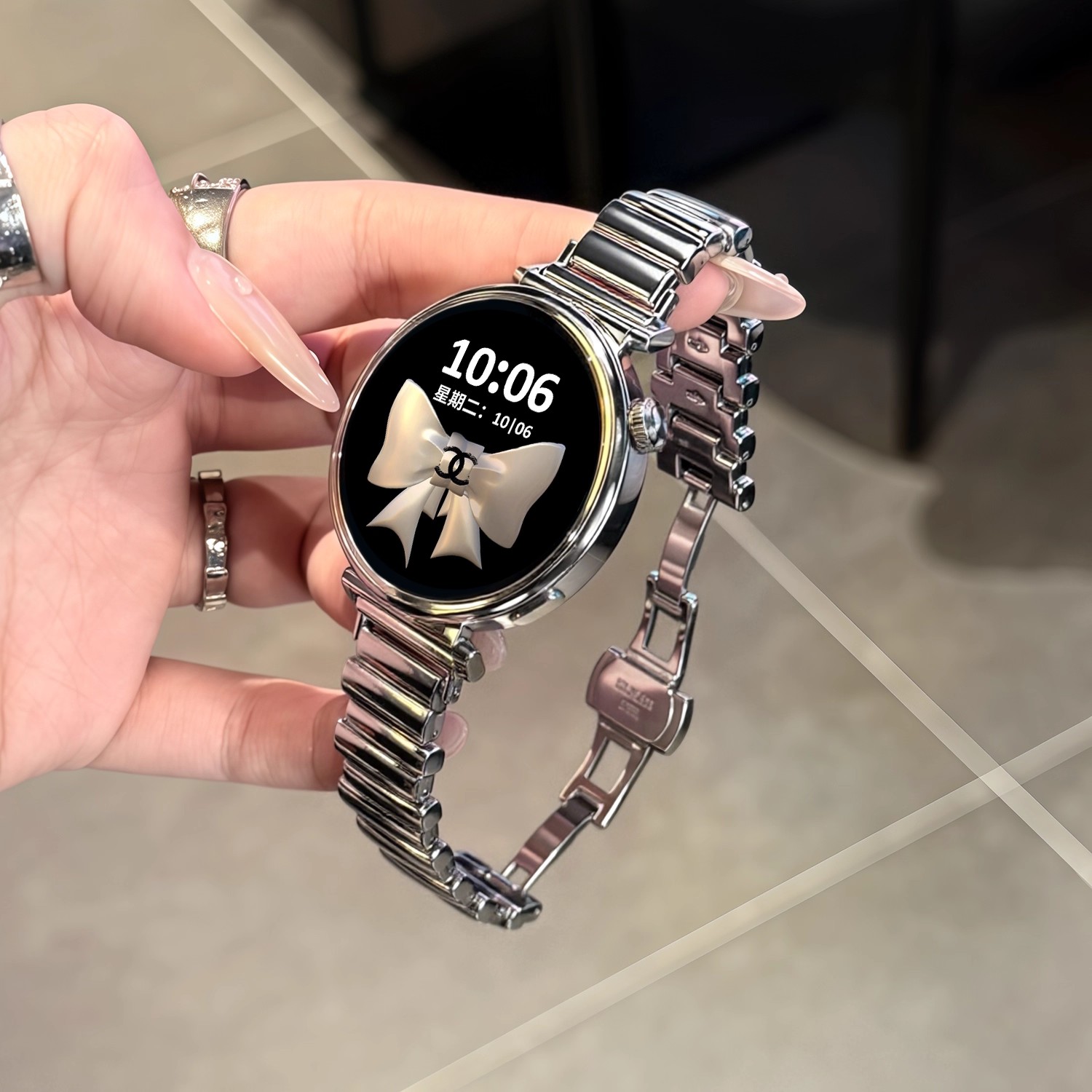 适用gt6高级感金属不规则女表带