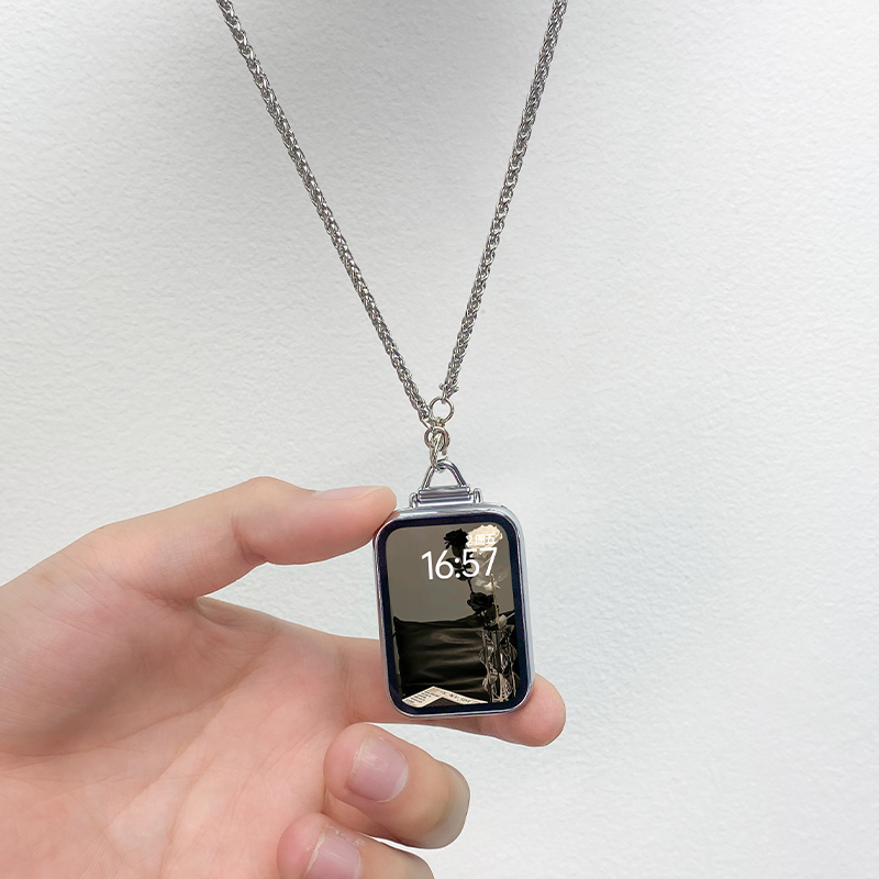 适用小米挂脖金属龙骨链怀表挂绳