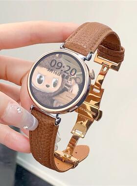 uhada适小米watchs4手表watch S3Pro表带荔枝纹高级小米s2小米color2运动版Amazfit蝴蝶扣时尚男女小红书同款