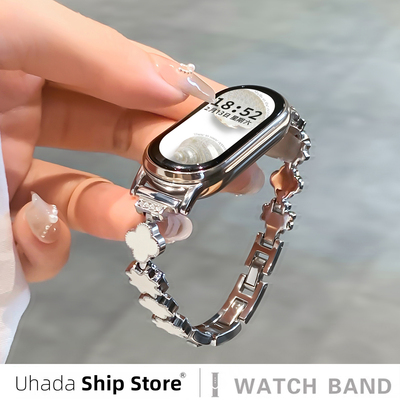 高级时尚女生金属四叶贝母表链