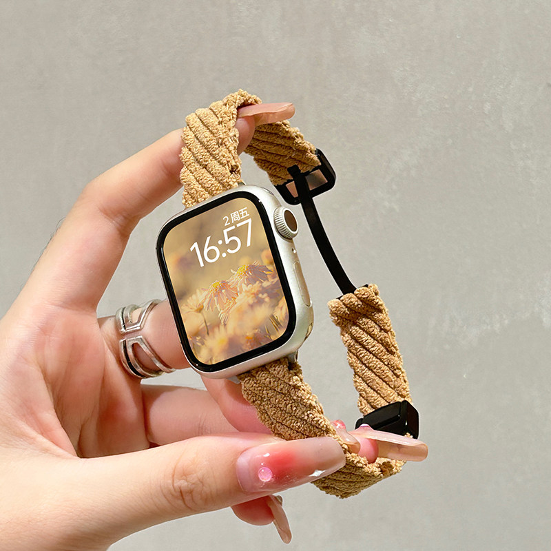 uhada适用苹果手表表带Apple watchS9柔软针织磁吸腕带运动智能iWatch8小众女潮毛绒针织磁吸苹果手表11表带,智能设备,智能手表手环表带/腕带,淘宝优惠券,粉丝福利购,淘宝优惠卷