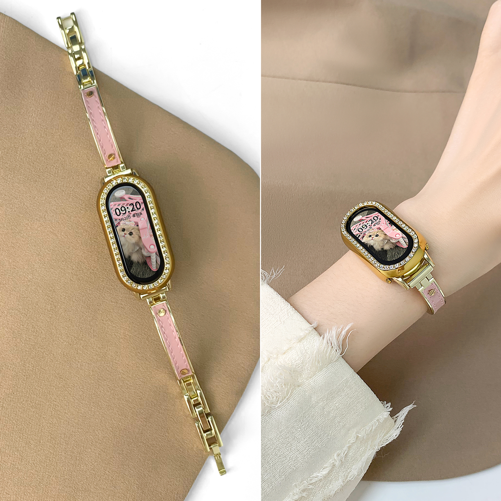 夏季高级金属手镯女款小香风表带