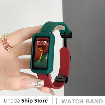 uhada多巴胺硅胶磁吸透气女表带