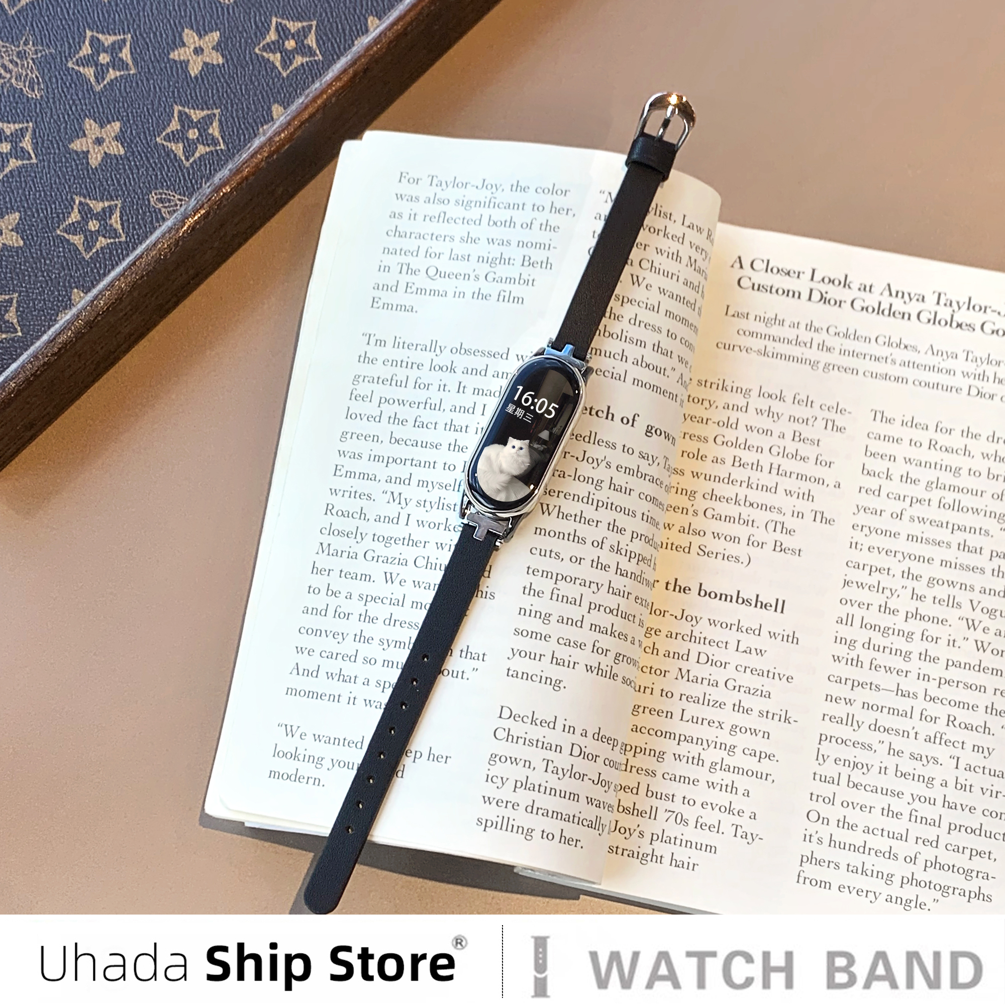 uhada高级感皮质T形圆尾适用小米