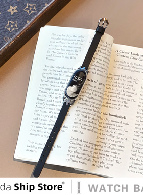 uhada适用小米手环10表带新款高级感T形皮质超纤圆尾小蛮腰智能运动小米手环9表带女小米手环8/7/6小红书同款