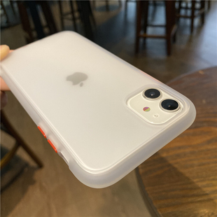 撞色白色肤感适用苹果x手机壳iphone8plus全包边7plus液态硅胶xsmax保护套iphone11简约11promax透明XR壳情侣