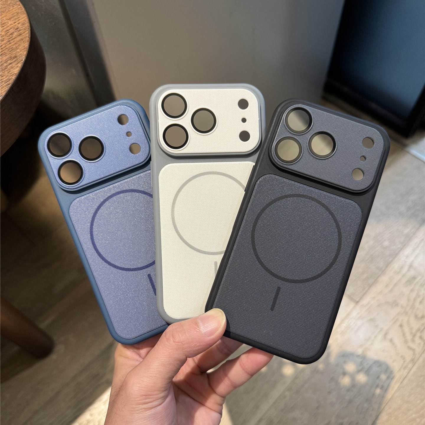 佳子秀带镜头膜磁吸适用苹果17promax手机壳磨砂iphone16保护套16pro布纹15全包拍照按键14简约13情侣12加厚