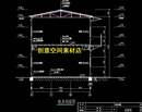 工程临时建筑临建房两层彩钢结构活动板房建筑cad图纸设计施工图